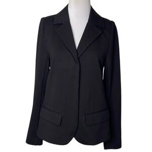 Universal Standard Black Boxy Blazer w/ Covered Hidden Buttons - Size 3XS (2-4)